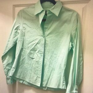 Mint Green Button-Up Shirt